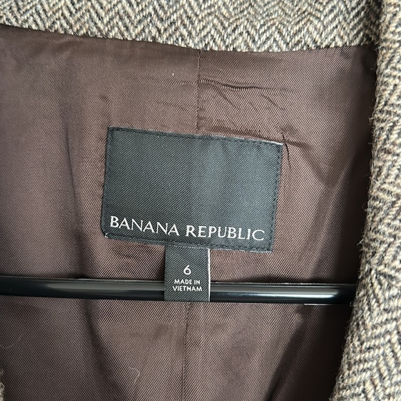BANANA REPUBLIC HERRINGBONE BLAZER - Picture 2 of 3